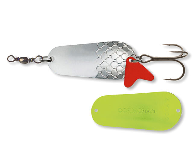 Linguriță oscilantă Cormoran Cora Z, Silver Chartreuse, 6.7cm/30g