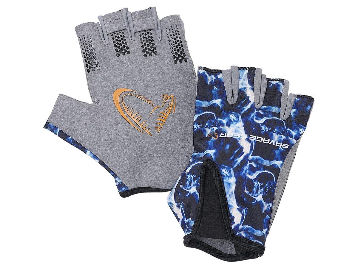 Mănuși Savage Gear Marine Half Glove, Sea Blue, X-Large