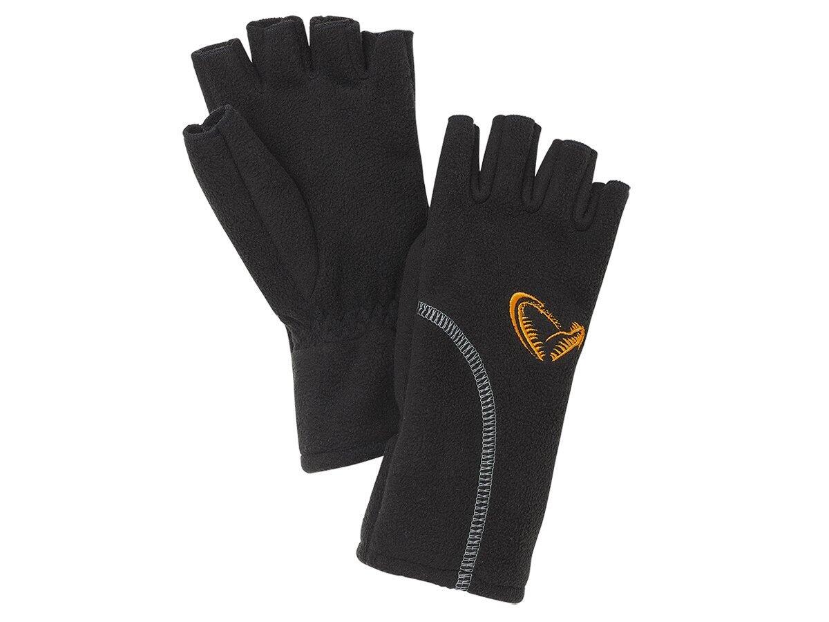 Mănuși cu degete tăiate Savage Gear Wind Pro, Black, Medium
