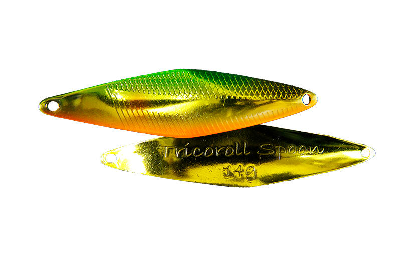 Linguriță oscilantă Jackall Tricoroll, Green Gold Ayu, 7.4cm/19g