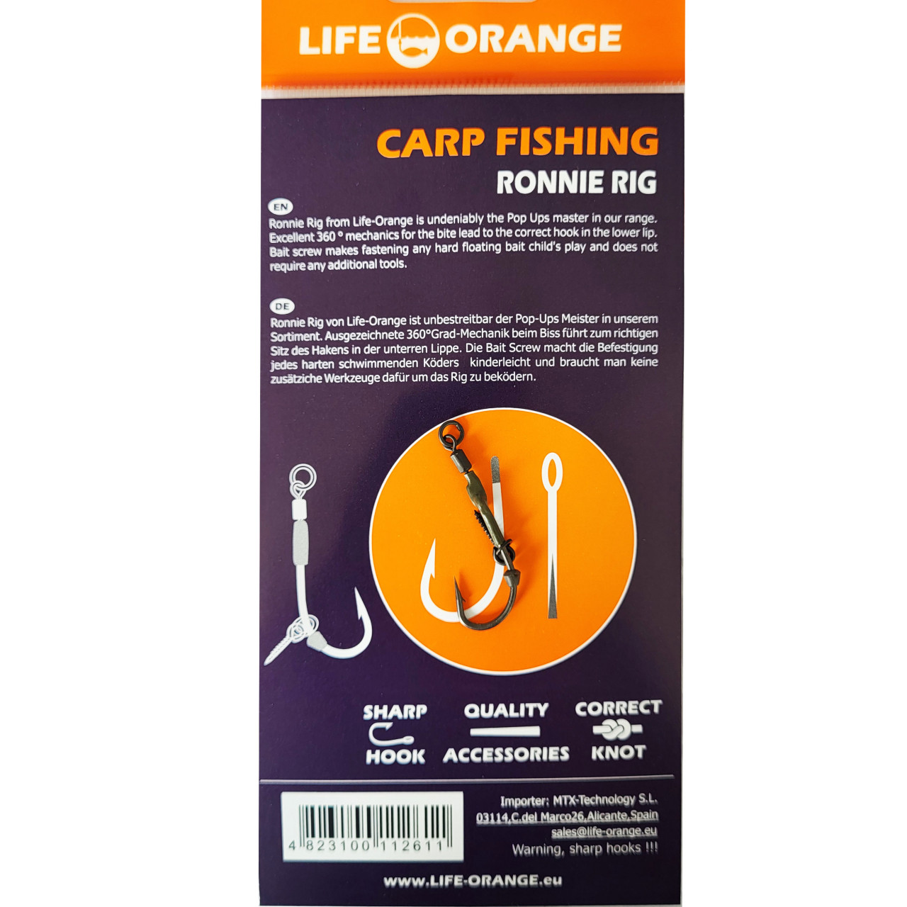 Rig Crap Ronnie Rig 04 Orange Series 7 No.4 20lb 3buc