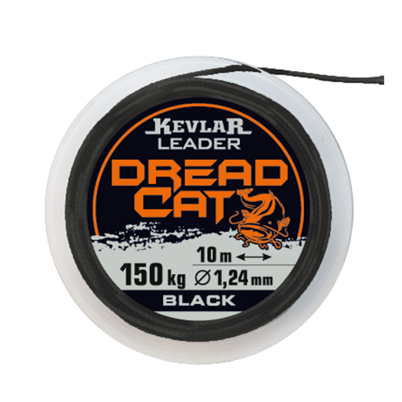 Leader Kevlar Konger Dread Cat® 1.24mm 150kg 10m Negru