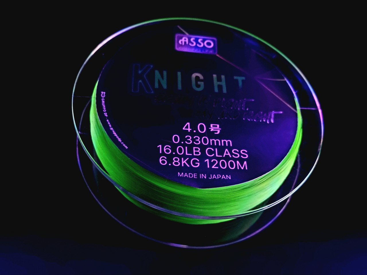 Asso Knight 1200m 0.370mm 8.2kg Fluorescent Chartreuse