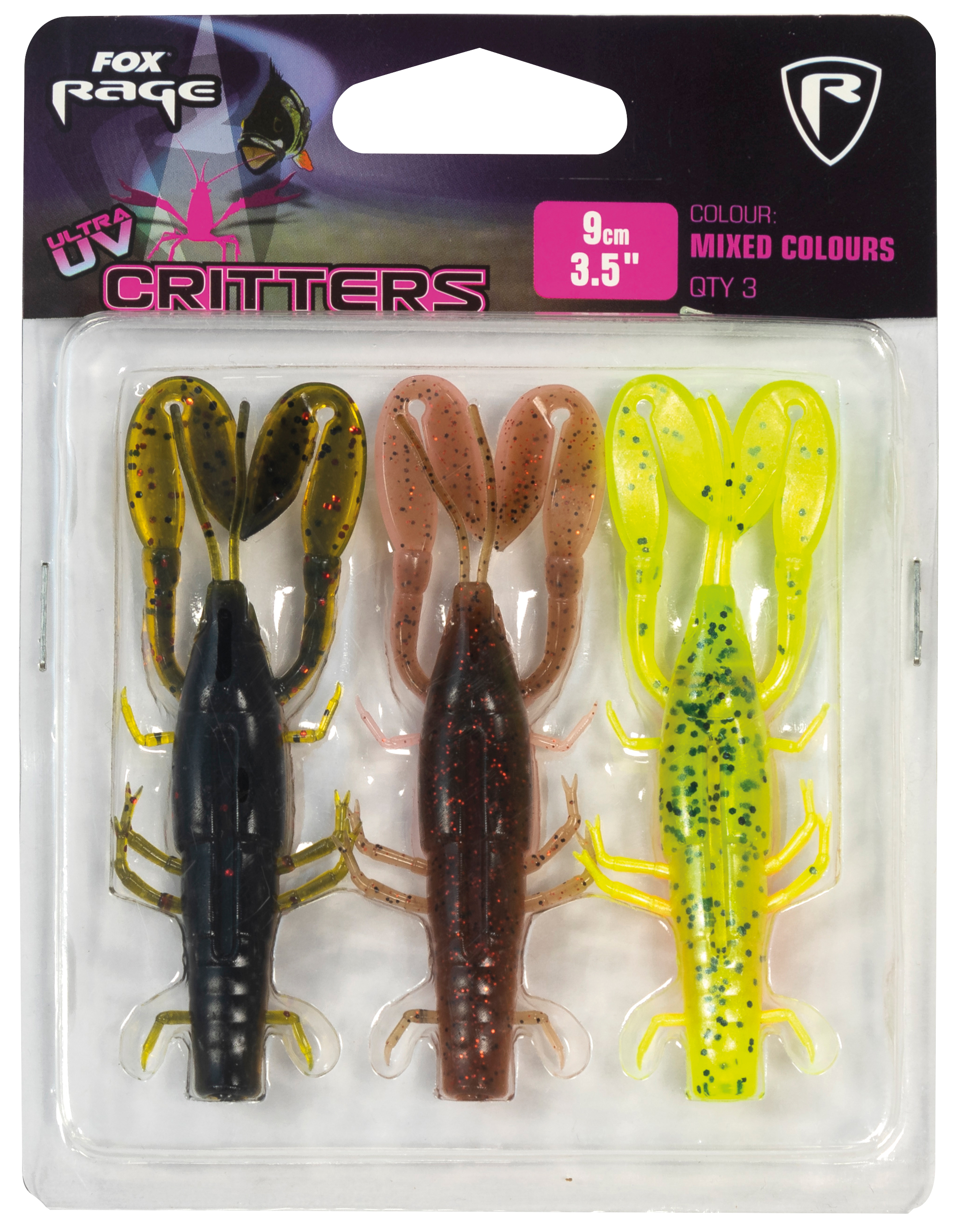 SHAD FOX RAGE CRITTER UV MIXED COLOUR 7CM 3BUC/PLIC