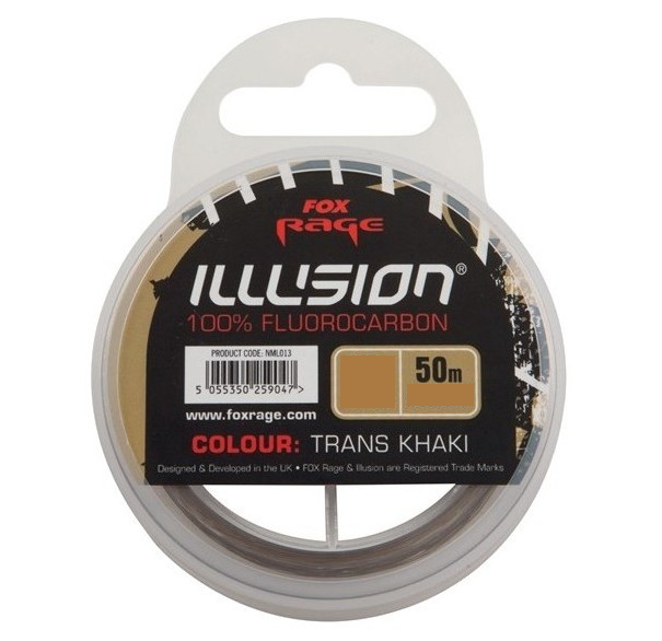 FIR FLUOROCARBON FOX RAGE ILLUSION® SOFT TRANS KHAKI 0.28MM 4.55KG 50M