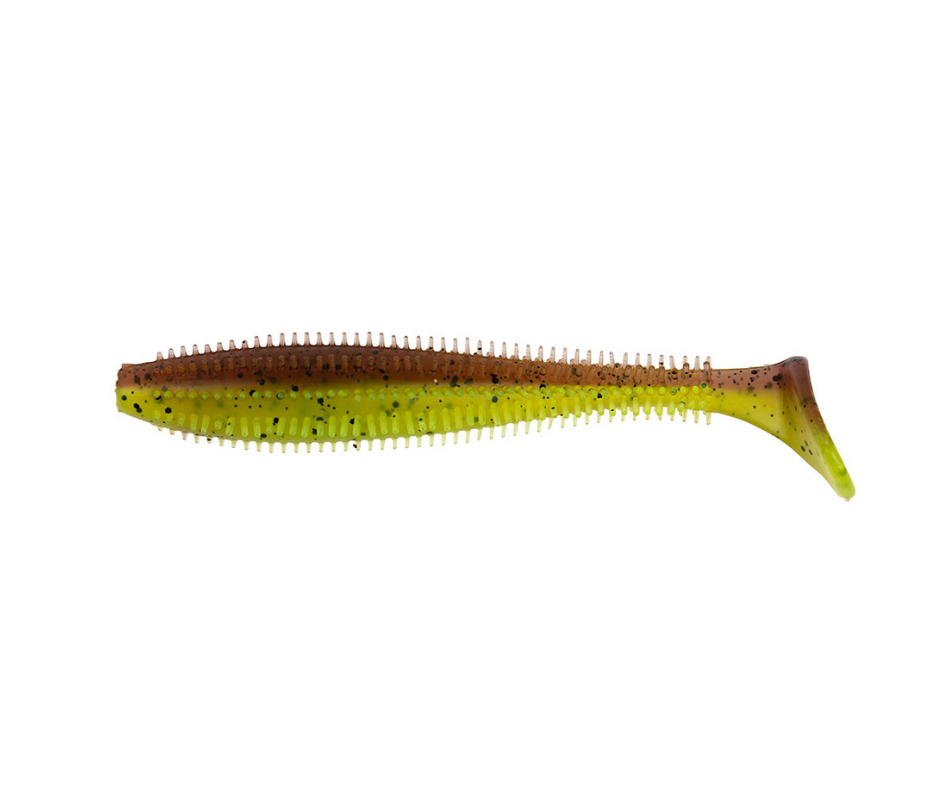 Grub Fox Rage Spikey Shad UV, Green Pumpkin, 9cm