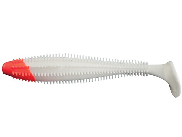 Grub Fox Rage Spikey Shad UV, Red Head, 9cm