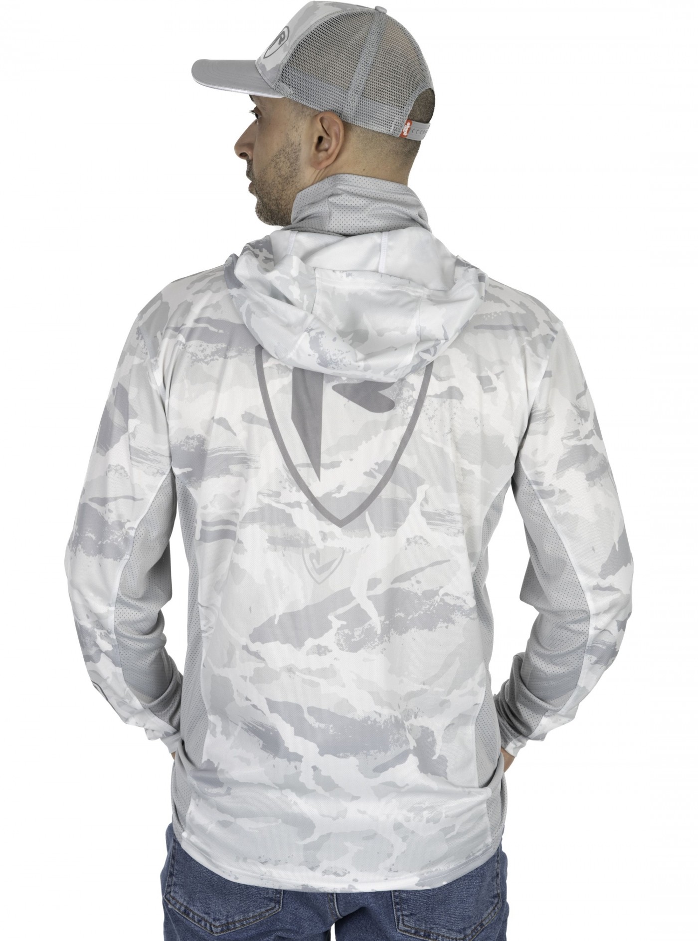 Bluză Fox Rage UV Hooded Performance Top, mărime X-Large, Culoare Camo Gray
