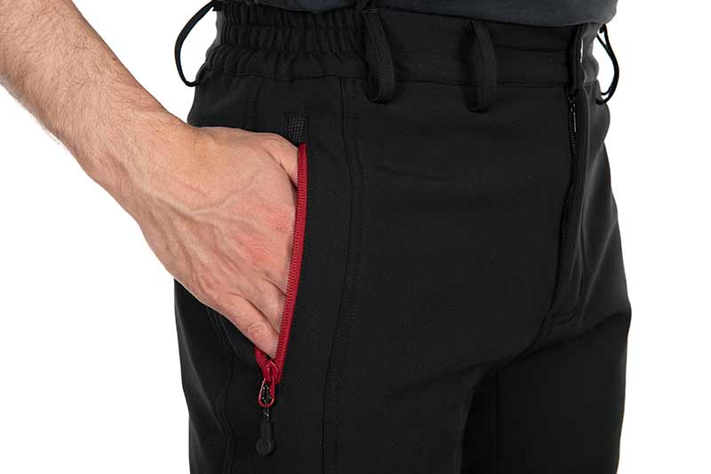 Pantaloni Fox Rage Pro Series Softshell Trousers, Storm Grey & Chilli Red, 2x-Large