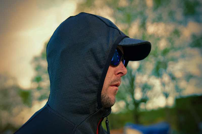Hanorac Fox Rage Pro Series Technical Hoody, Storm Grey & Chilli Red, Small