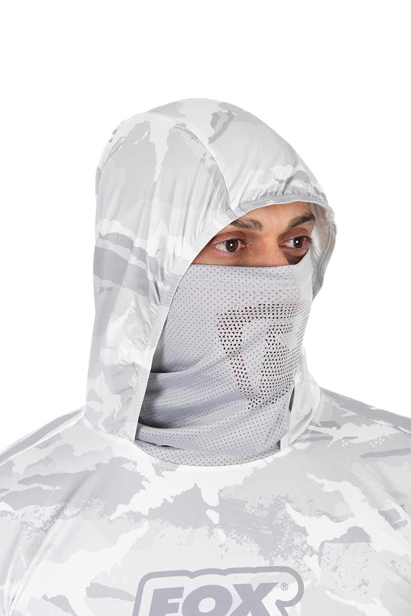 Bluză cu protecție UV Fox Rage UV Hooded Top, Light Camo, Medium