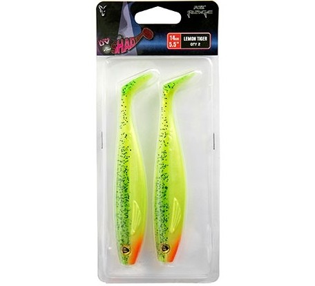 Shad Fox Rage Pro Shad, UV Lemon Tiger, 14cm, 2buc/blister