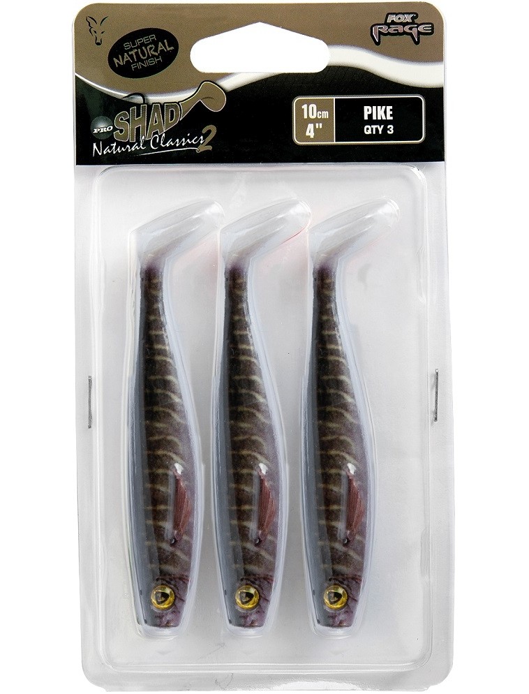 Shad Fox Rage Pro Shad, Super Natural Pike, 10cm, 3buc/blister