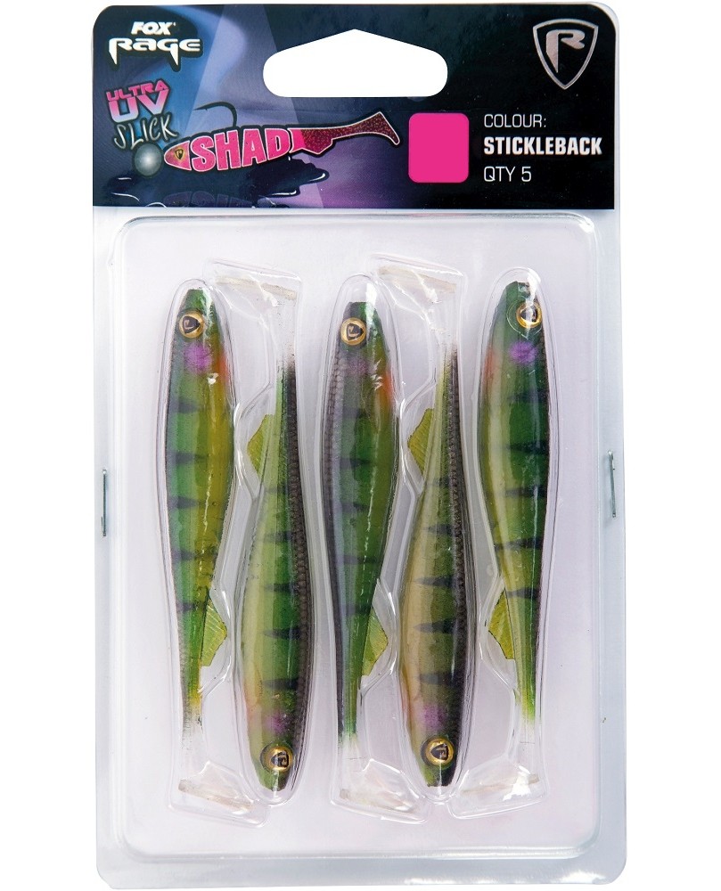 SHAD FOX RAGE SLICK SHAD ULTRA UV STICKLEBACK 7CM 5BUC/PLIC