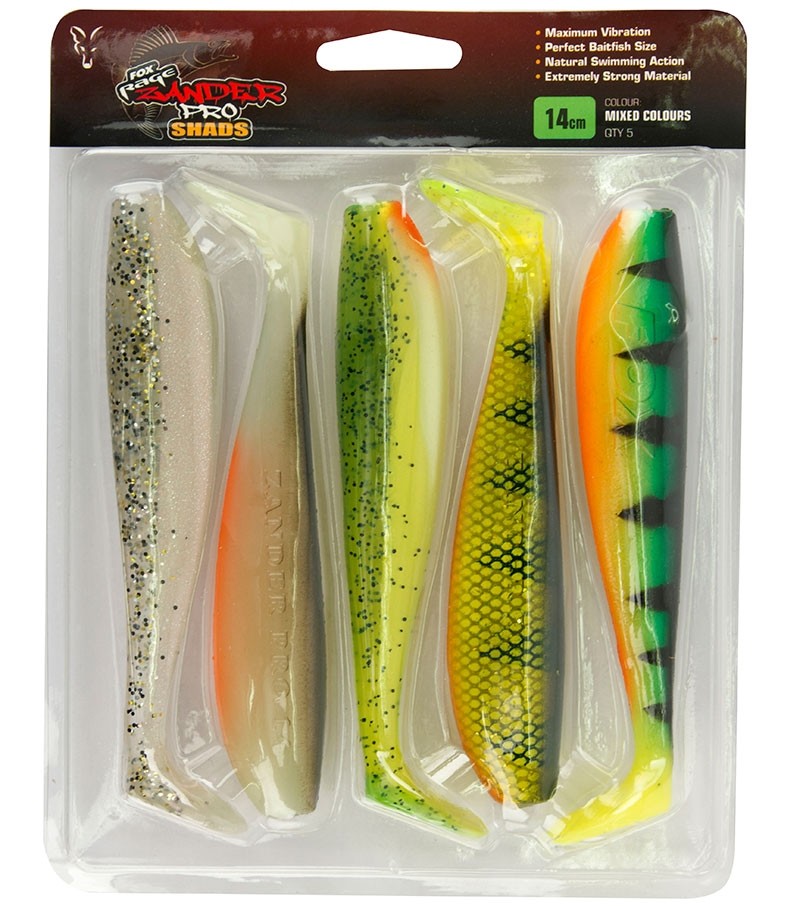 SHAD FOX RAGE ZANDER PRO ULTRA UV MIXED COLOURS 7.5CM 5BUC/PLIC