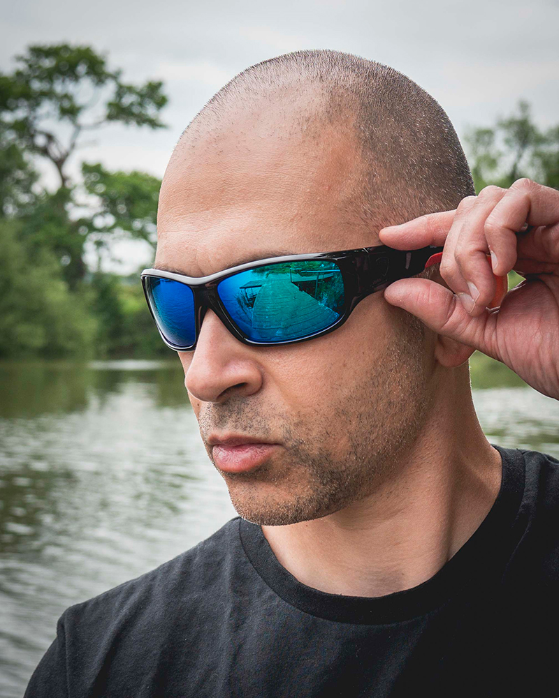 Ochelari polarizați Fox Rage Shield Wraps, Mirror Blue
