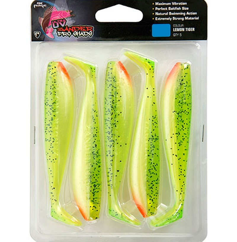 Shad Fox Rage Zander Pro Ultra UV Lemon Tiger, 7.5cm, 5buc/plic