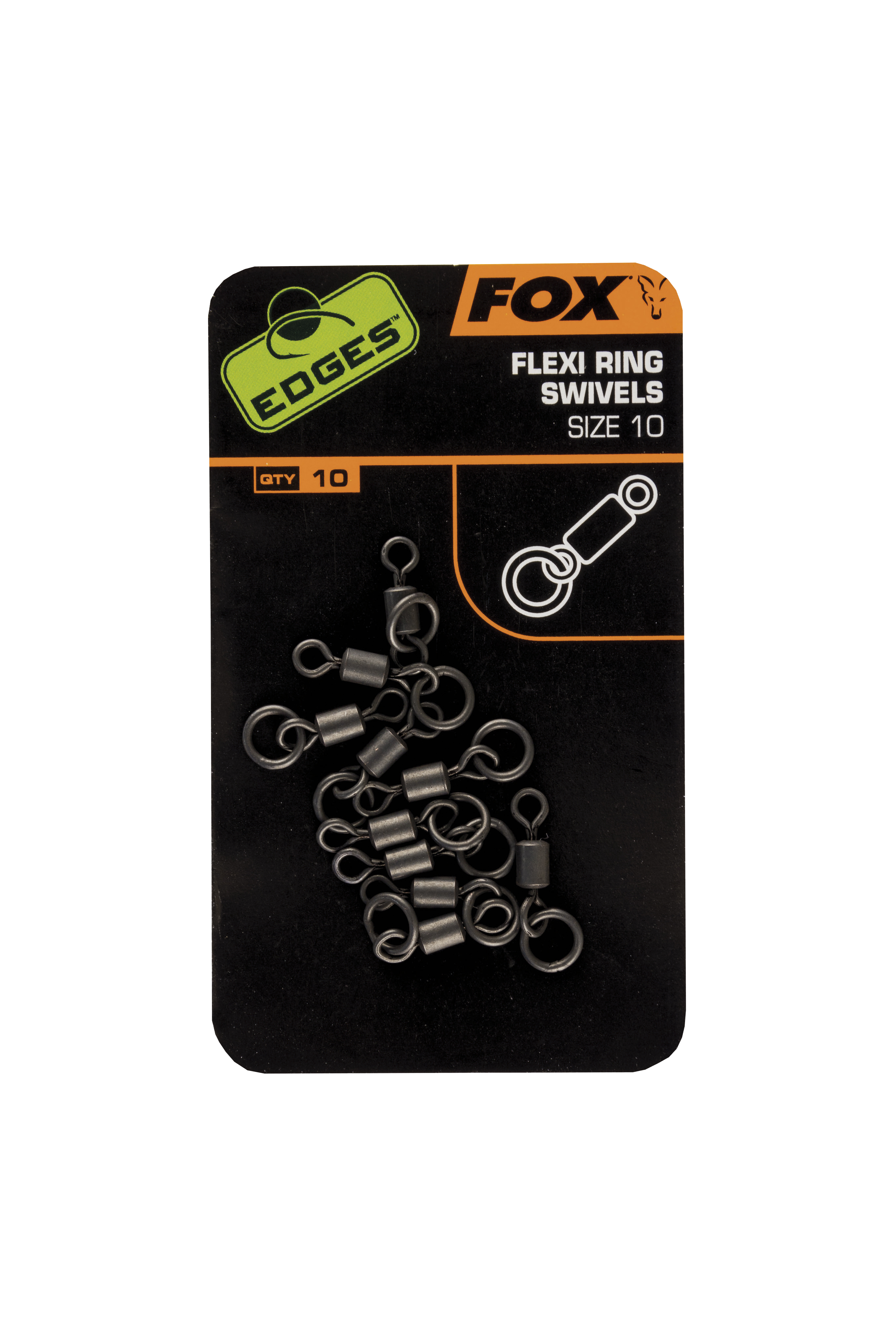 VÂRTEJ FOX EDGES™ FLEXI RING SWIVEL NR.10 10BUC/PLIC