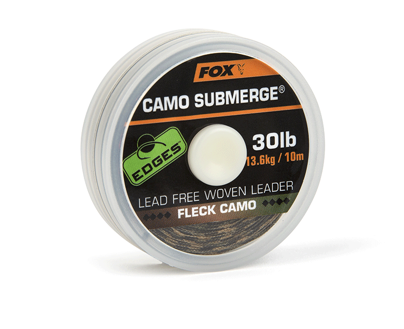 FIR TEXTIL FOX EDGES™ CAMO SUBMERGE LEAD FREE WOVEN LEADER 30LB 10M
