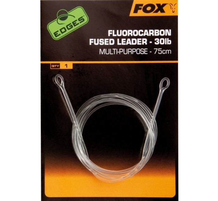 MONTURĂ FOX EDGES™  FLUOROCARBON FUSED LEADERS 30LB 75CM