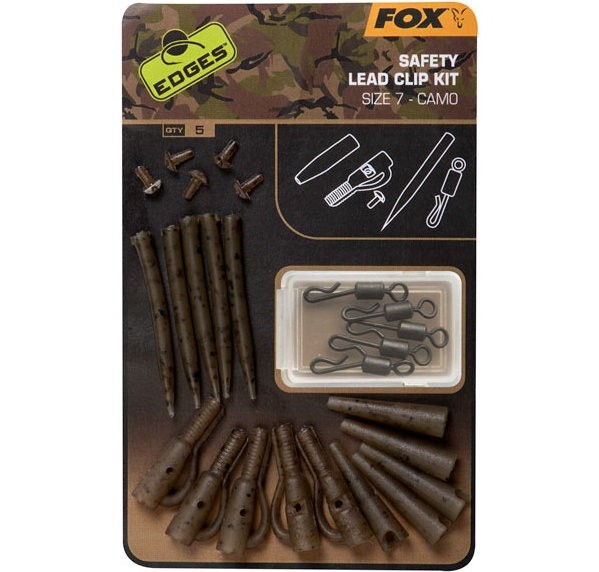 KIT FOX EDGES™ CAMO SAFETY LEAD CLIP NR.7 5X5BUC/PLIC