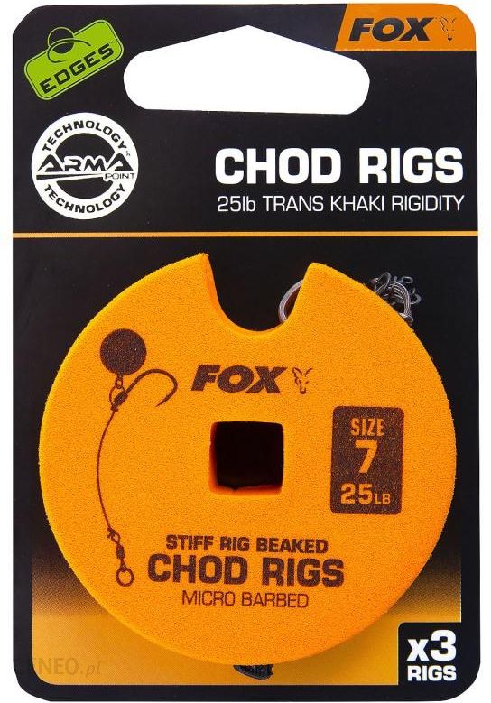 MONTURĂ FOX EDGES™ STIFF CHOD STANDARD NR.7 25LB 3BUC/ROLĂ