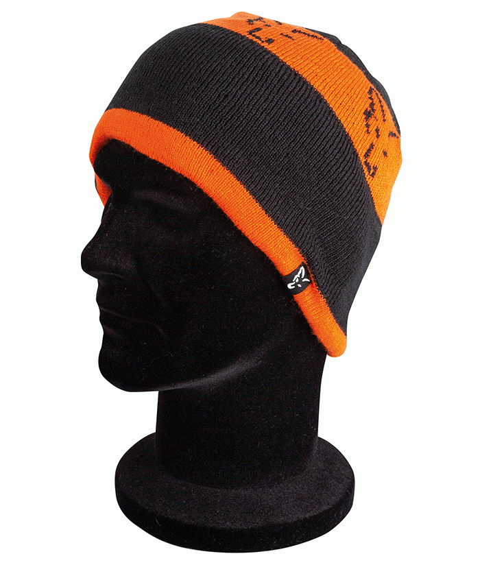 CACIULĂ FOX BEANIE BLACK-ORANGE