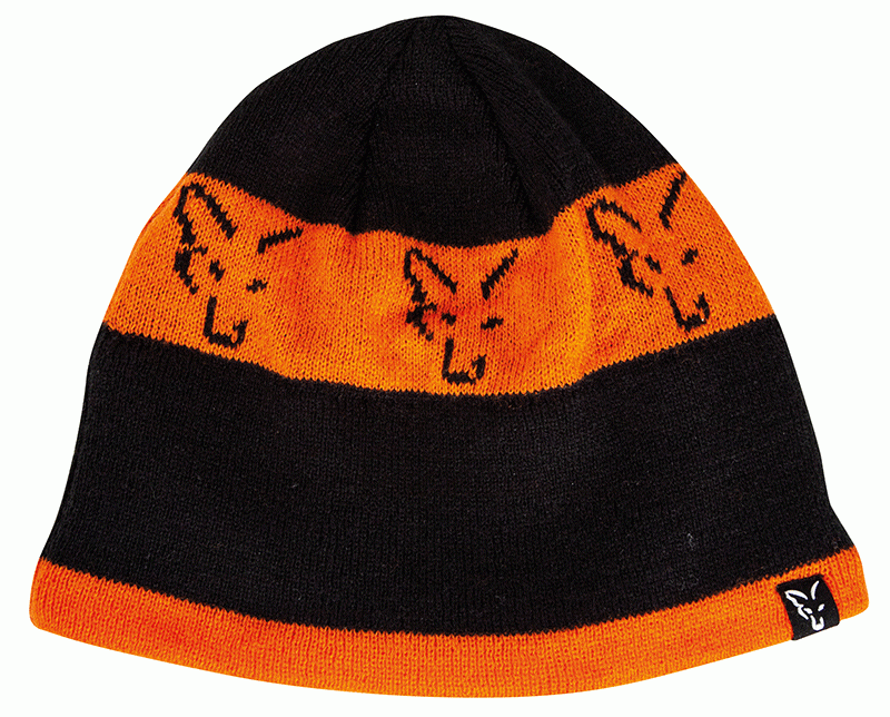 CACIULĂ FOX BEANIE BLACK-ORANGE