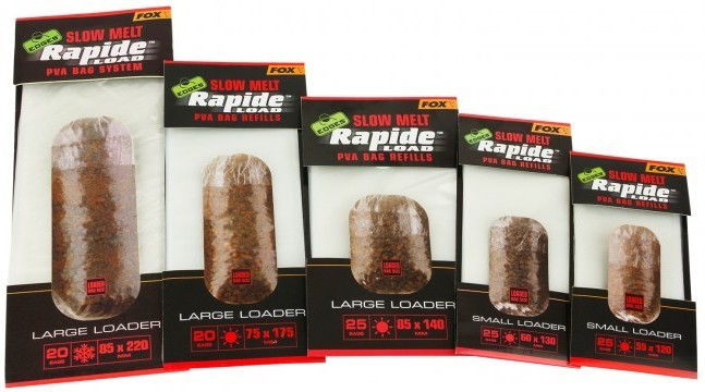 PUNGI SOLUBILE PVA FOX EDGES™ FAST MELT RAPIDE LOAD BAG REFILLS 85x220MM 25BUC/BLISTER