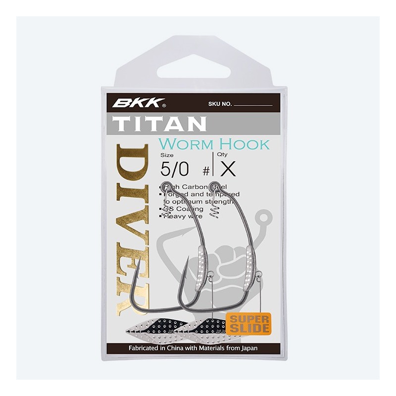 Cârlige offset BKK Titan Diver, 3/0-3.8g, 2buc/plic