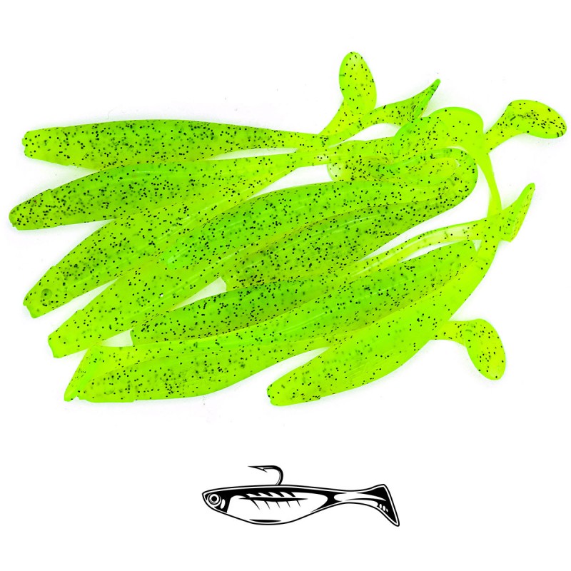 Shad Fast Strike Huky Kuky, G Green, 11.5cm/4.3g, 10buc/plic