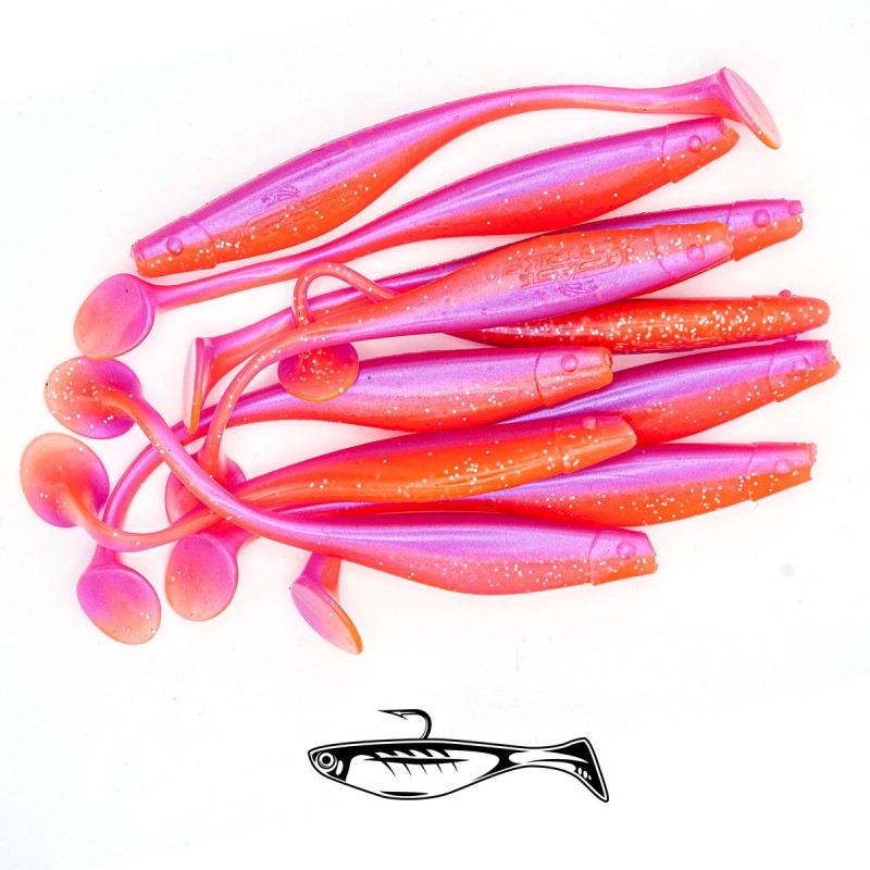 Shad Fast Strike Huky Kuky, Red Wrong, 11.5cm/4.3g, 10buc/plic
