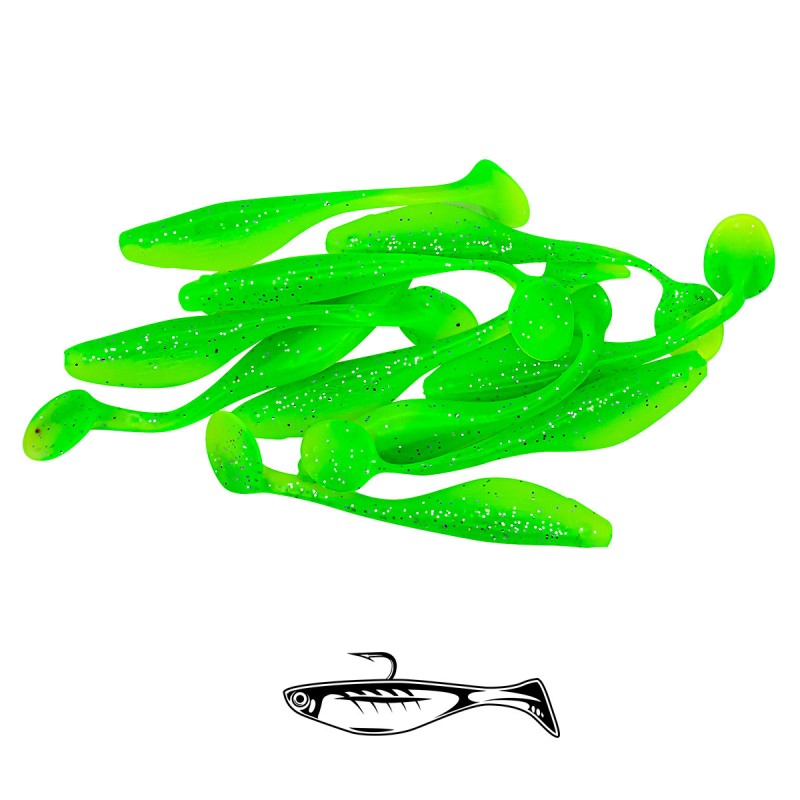 Shad Fast Strike Huky Kuky, Limetreuse, 7.5m/2.7g, 10buc/plic