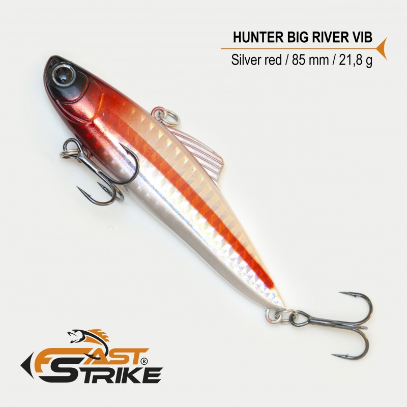 Vobler Fast Strike Hunter Big River Vib, Silver Red 006, 8.5cm/21,8g