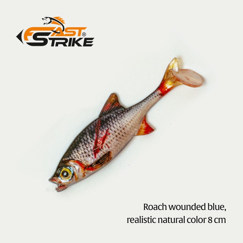 Shad Fast Strike Roach Shad, Roach Wounded Blue, 8cm/5g, 1buc/blister