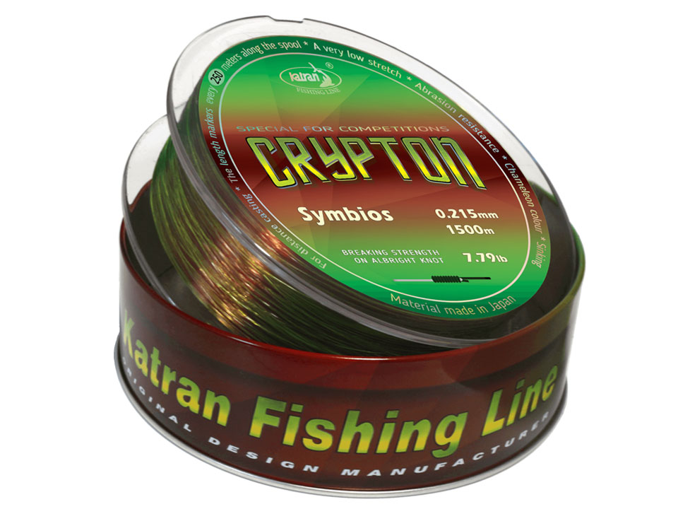 Fir monofilament Katran Crypton Symbios, Camo Neon, 0.215mm/7.79lb/3.53kg, 1500m