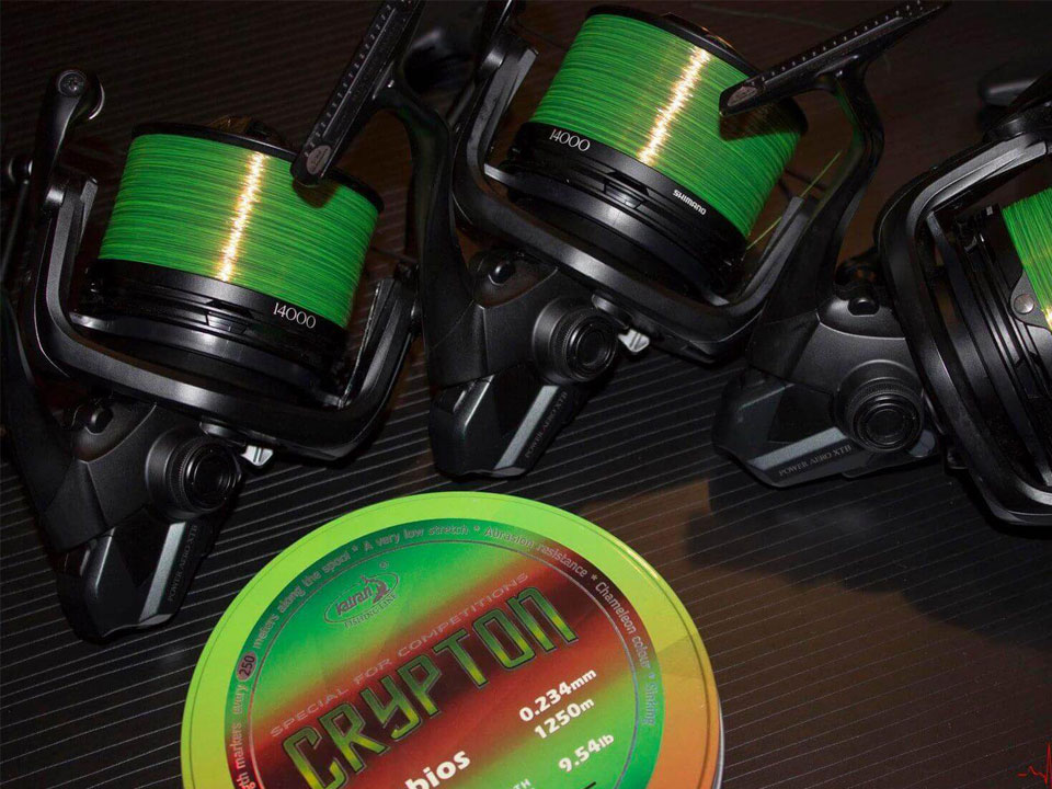 Fir monofilament Katran Crypton Symbios, Camo Neon, 0.215mm/7.79lb/3.53kg, 1500m