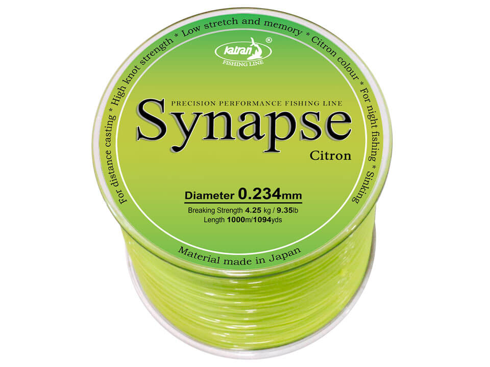 Fir monofilament Katran Synapse Citron, 0.309mm/15.45lb/7.01kg, 1000m