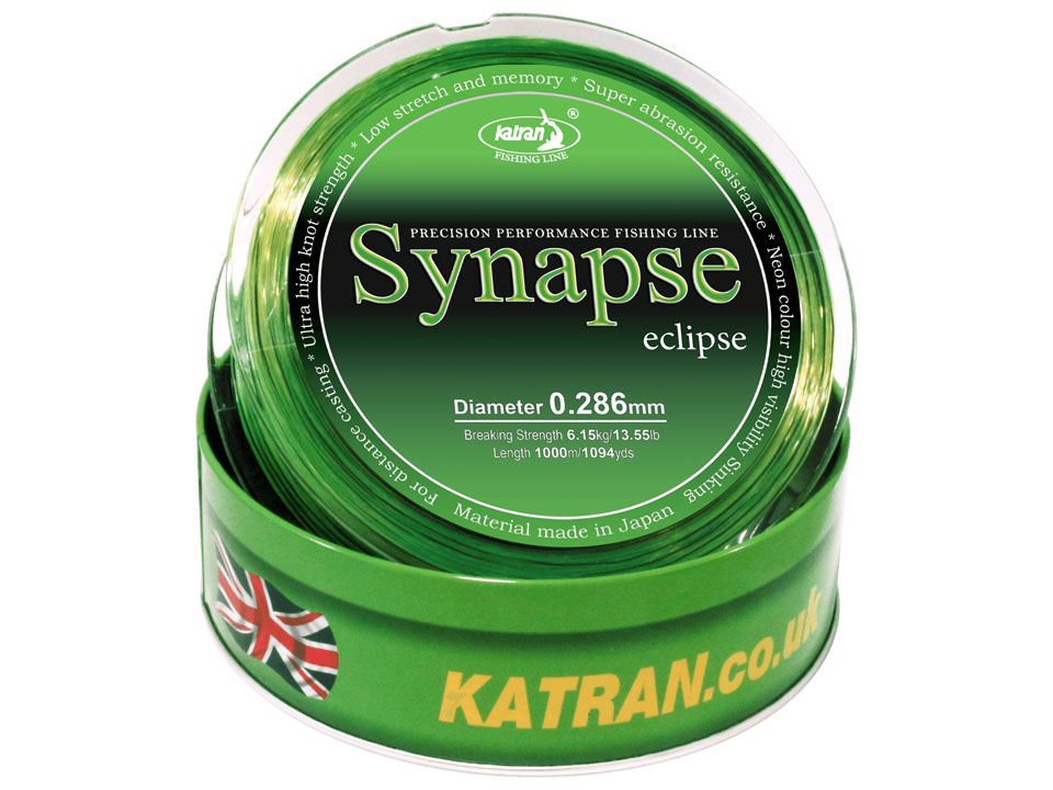 Fir monofilament Katran Synapse Eclipse, Verde Neon/Negru, 0.255mm/11.55lb/5.24kg, 1200m