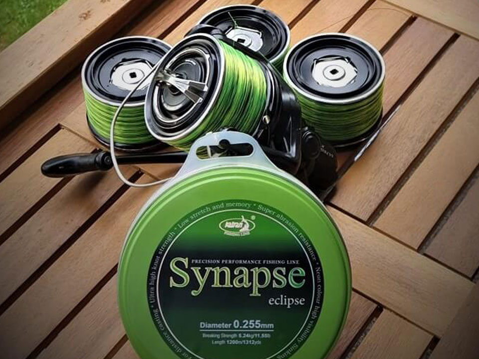 Fir monofilament Katran Synapse Eclipse, Verde Neon/Negru, 0.255mm/11.55lb/5.24kg, 1200m