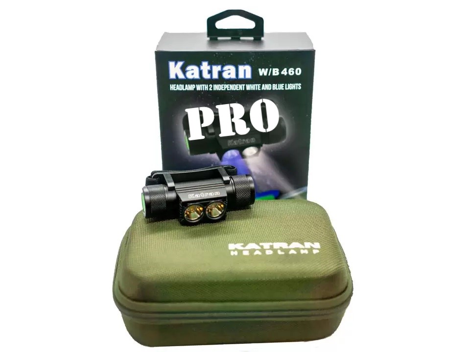 Lanternă frontală Katran Headlamp W/B 460 PRO (Case+Battery)
