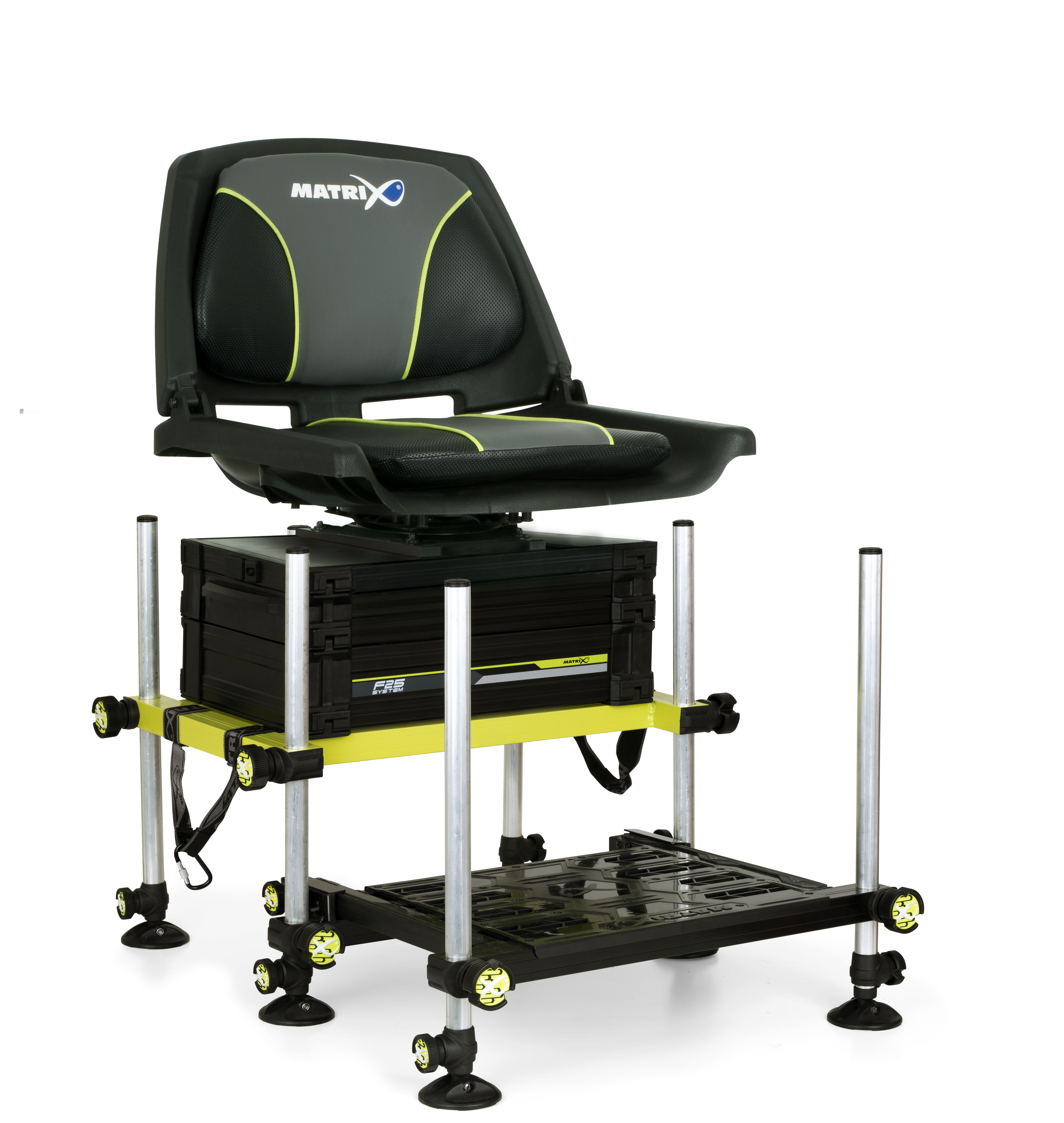 Scaun modular Matrix F25 Seatbox MK2 System, Black/Lime, 75x59cm