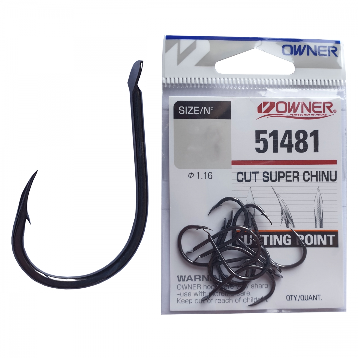 Cârlig Owner 51481 Cut Super Chinu, Nr.1, 9buc/plic
