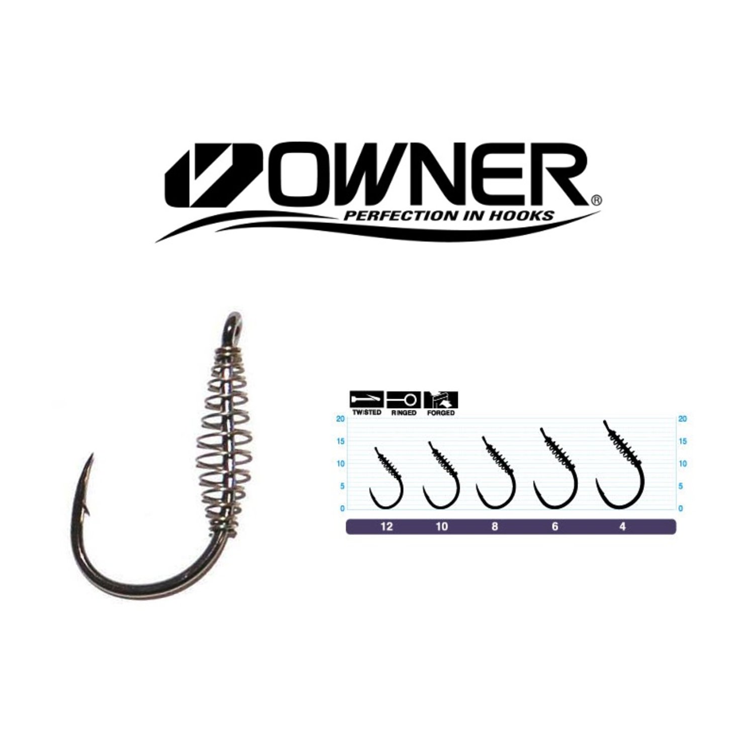Cârlig Owner 53125 Spring Cutting Point CCN With Eye, Nr.8, 5buc/plic