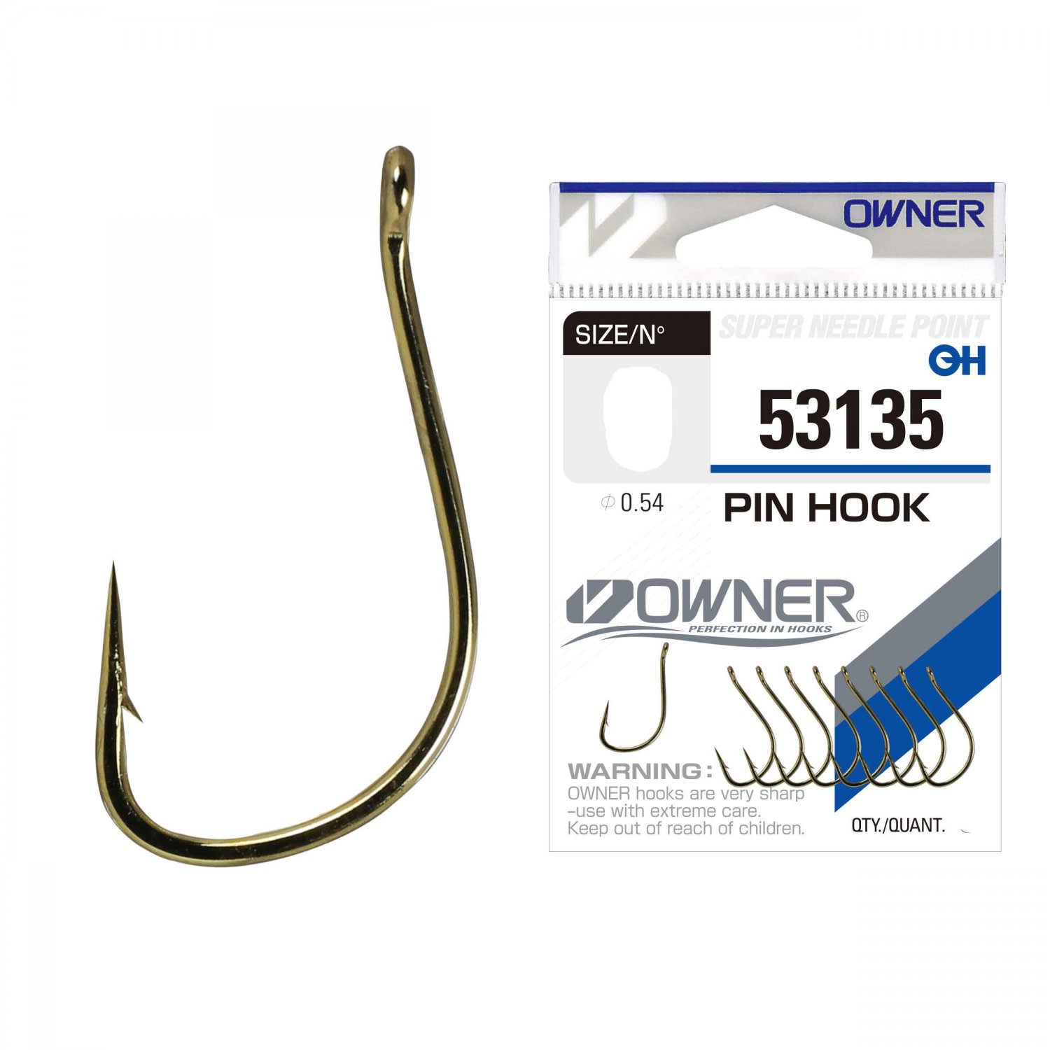 Cârlig Owner 53135 Pin Hook, Nr.4, 7buc/plic