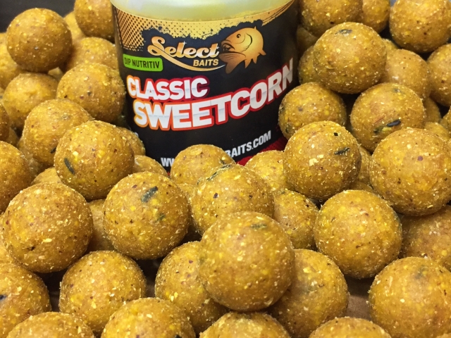 Boilies Select Baits, 20mm, Classic Sweetcorn, 800g