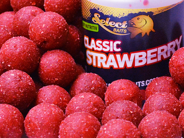 Boilies Select Baits, 20mm, Classic Strawberry, 800g