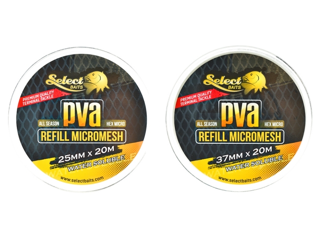Rezervă plasă Pva Select Baits Micromesh Refill, 25mm/20m