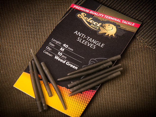 Manșoane Select Baits Antitangle Sleeves, Weed Green, 40mm, 10buc/plic