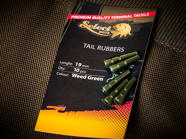 Conuri Select Baits Tail Rubbers, Weed Green, 19mm, 10buc/plic